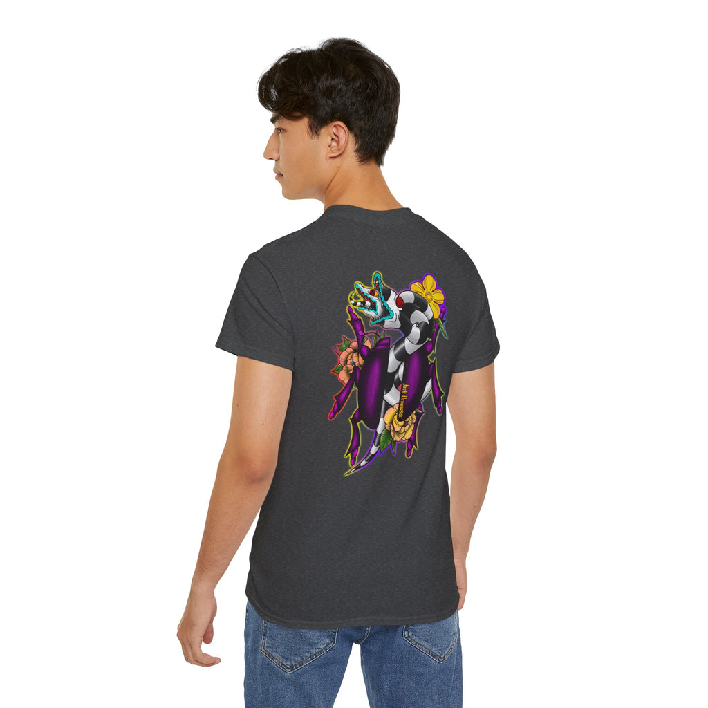 Beetle Juice Vibe — Sandworm Rainbow Pop, Unisex Cotton Shirt