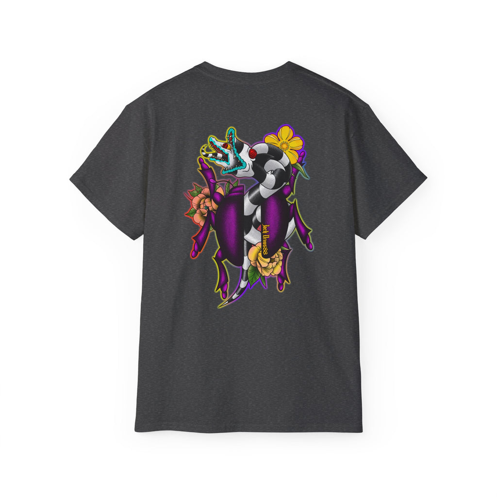 Beetle Juice Vibe — Sandworm Rainbow Pop, Unisex Cotton Shirt