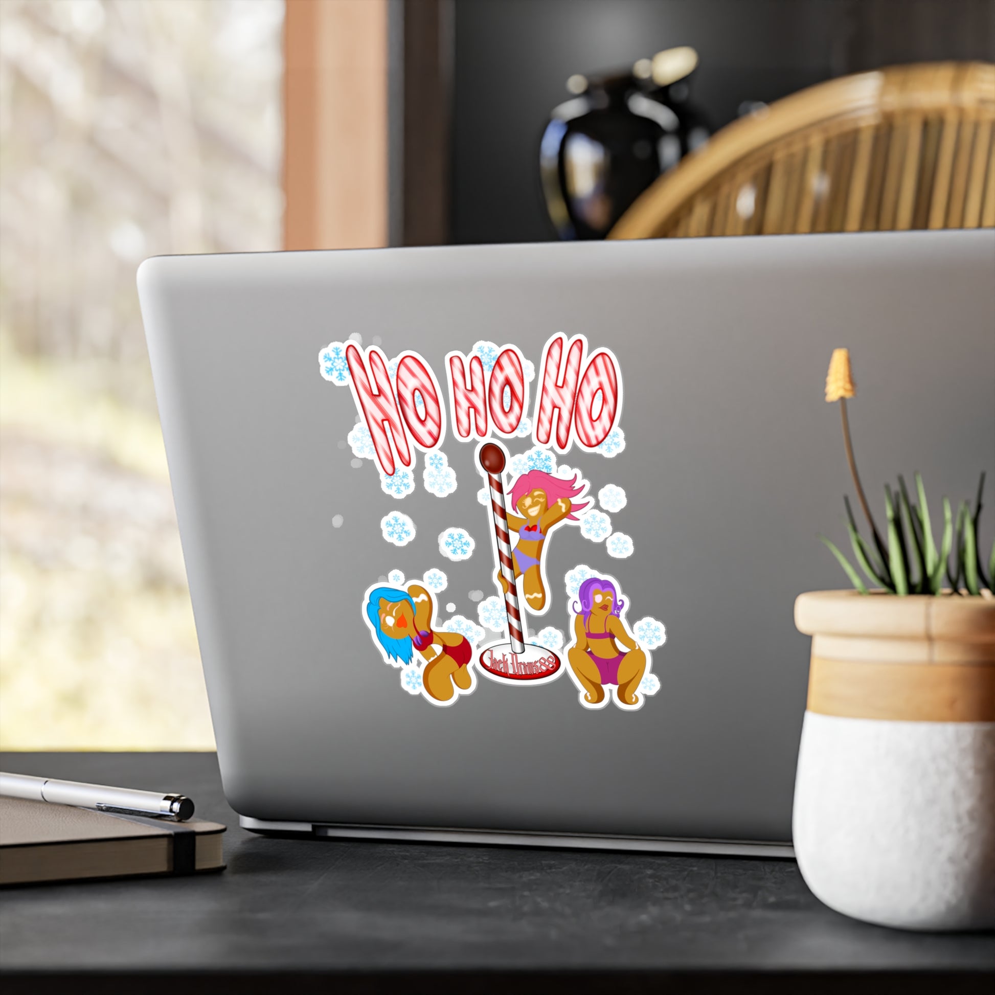 Fun Holiday-Themed Vinyl Decals for Home Decor, Stickers for Windows, Gifts for Friends, Seasonal Decoration, Funny Wall Art