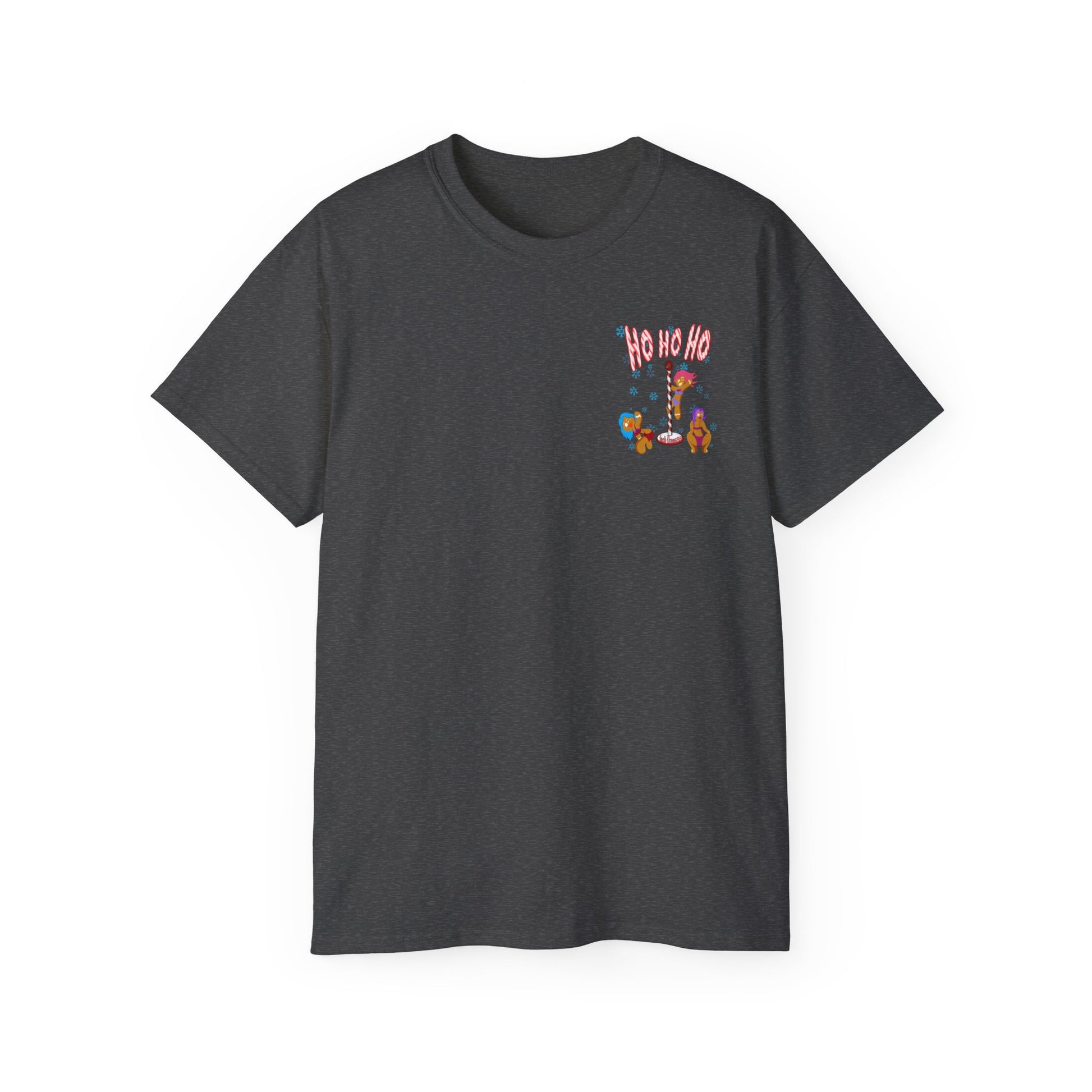 Merry Kiss My Ass – Naughty Gingerbread Holiday Stripper Tee, Unisex Cotton Shirt