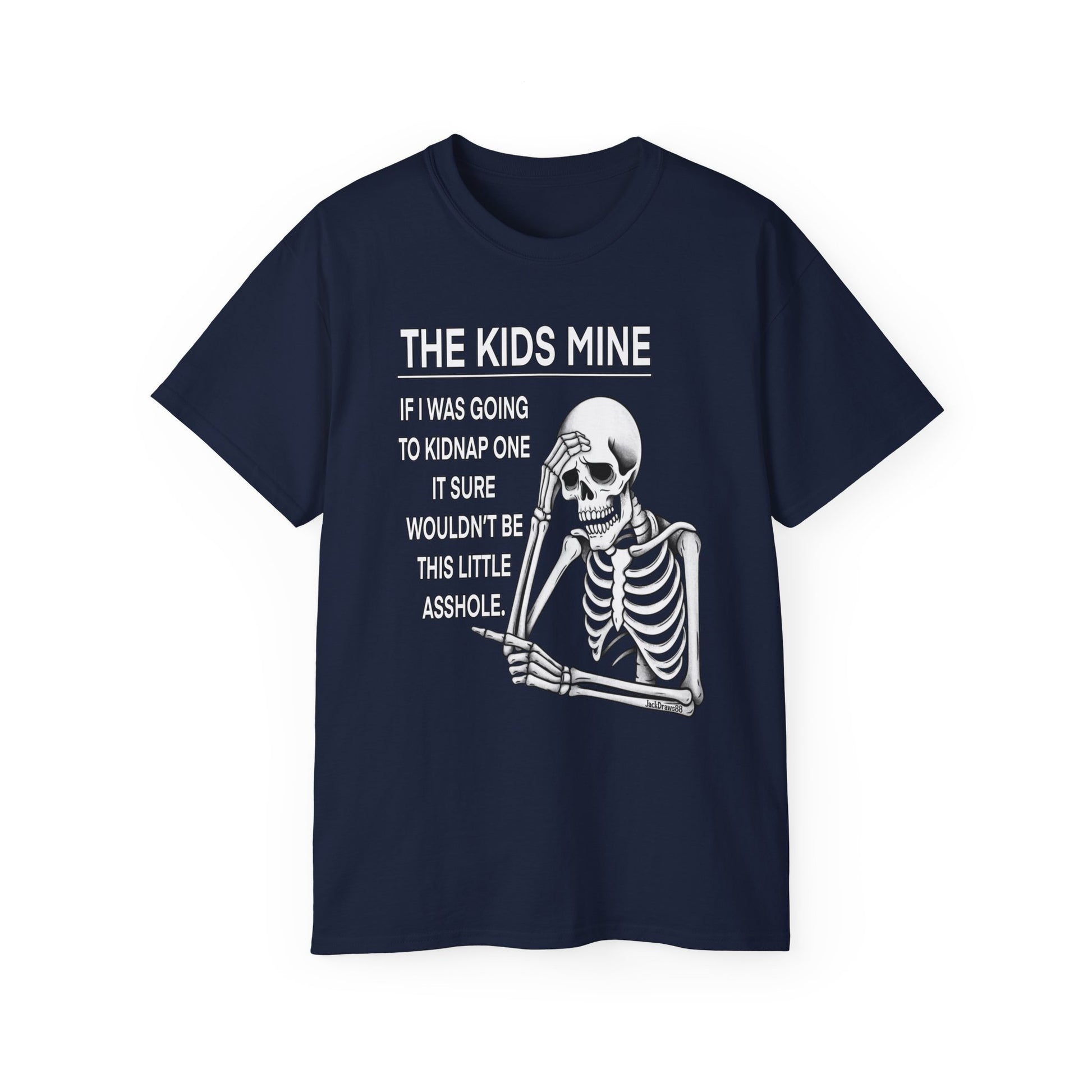 Skeleton Sarcasm – “The Kid’s Mine” Funny Parent Shirt 🦴😂