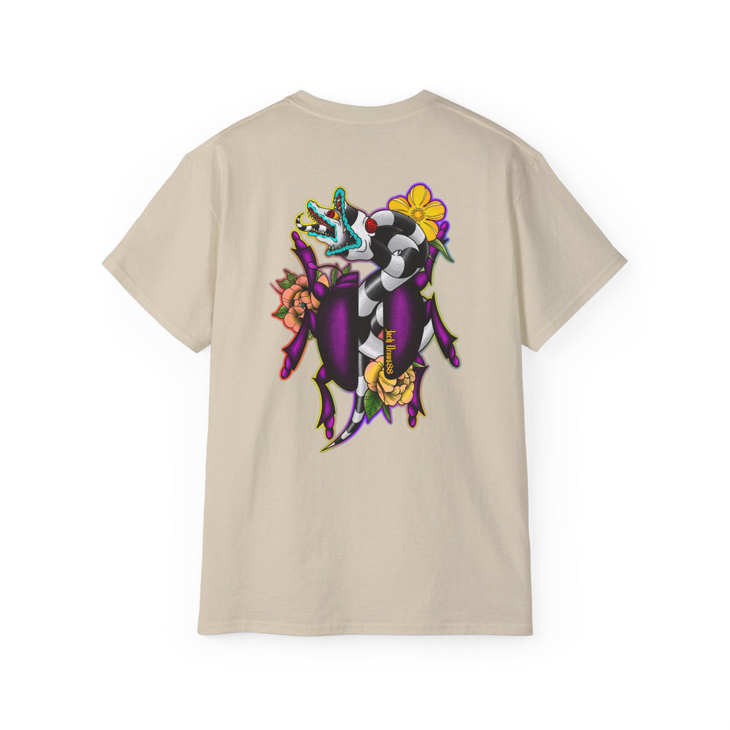 Beetle Juice Vibe — Sandworm Rainbow Pop, Unisex Cotton Shirt