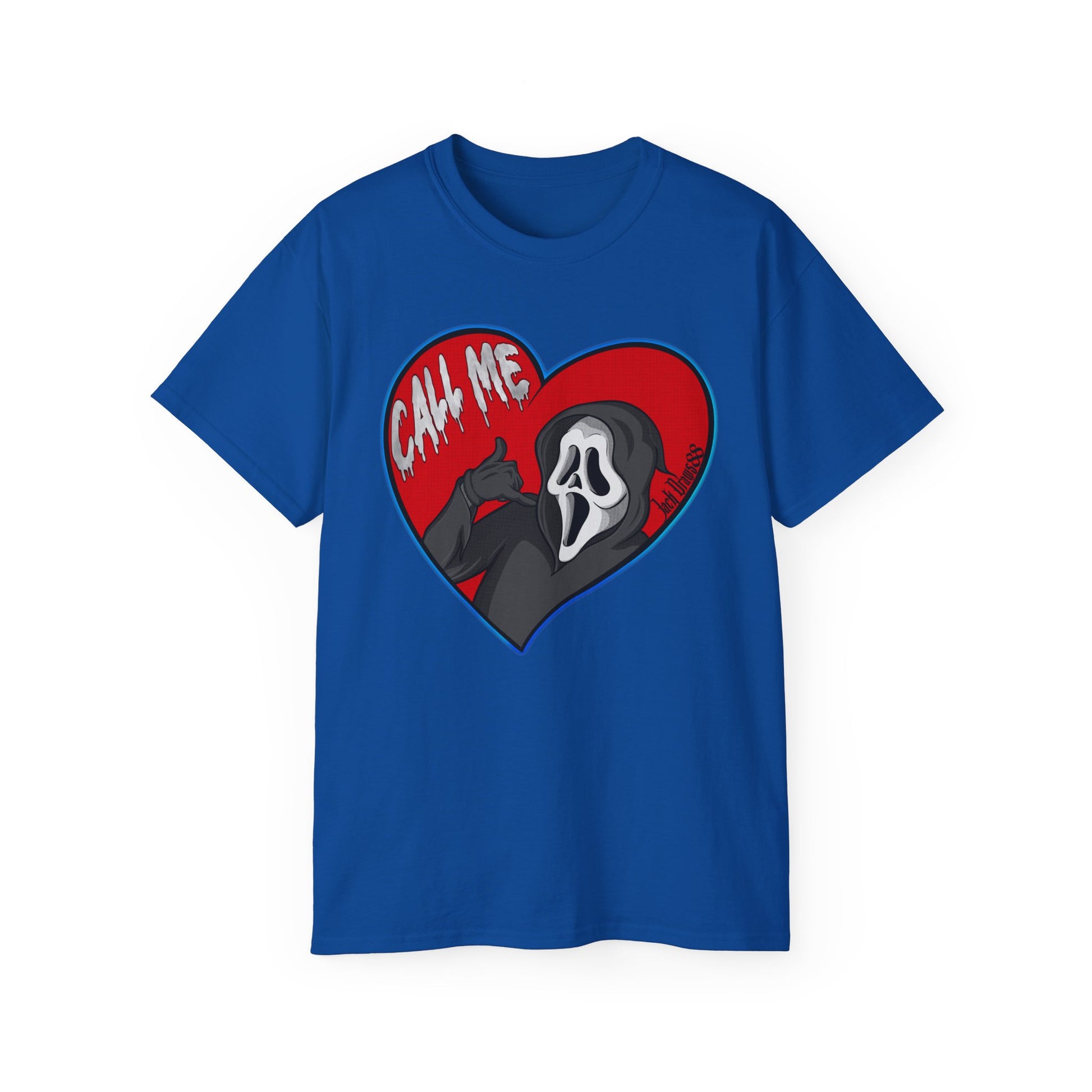 Ghostface Call Me Heart – Horror Parody Red, Unisex Shirt