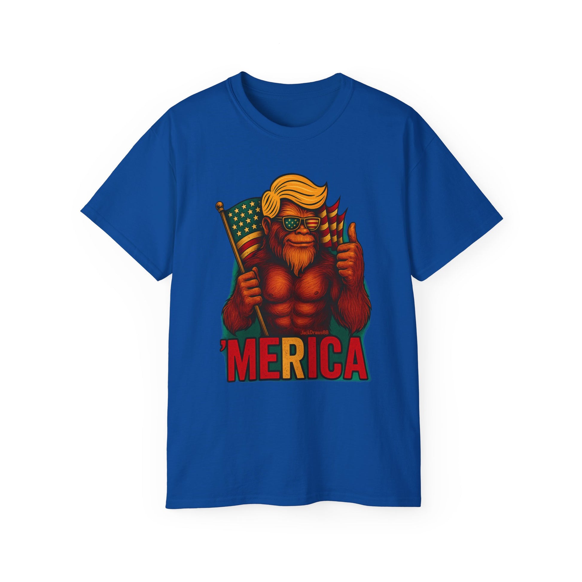 USA Pride Graphic Tee, Fun 'Merica Shirt, Unisex Casual Wear, Ideal for Holidays, Patriotic Events, Gift for Friends