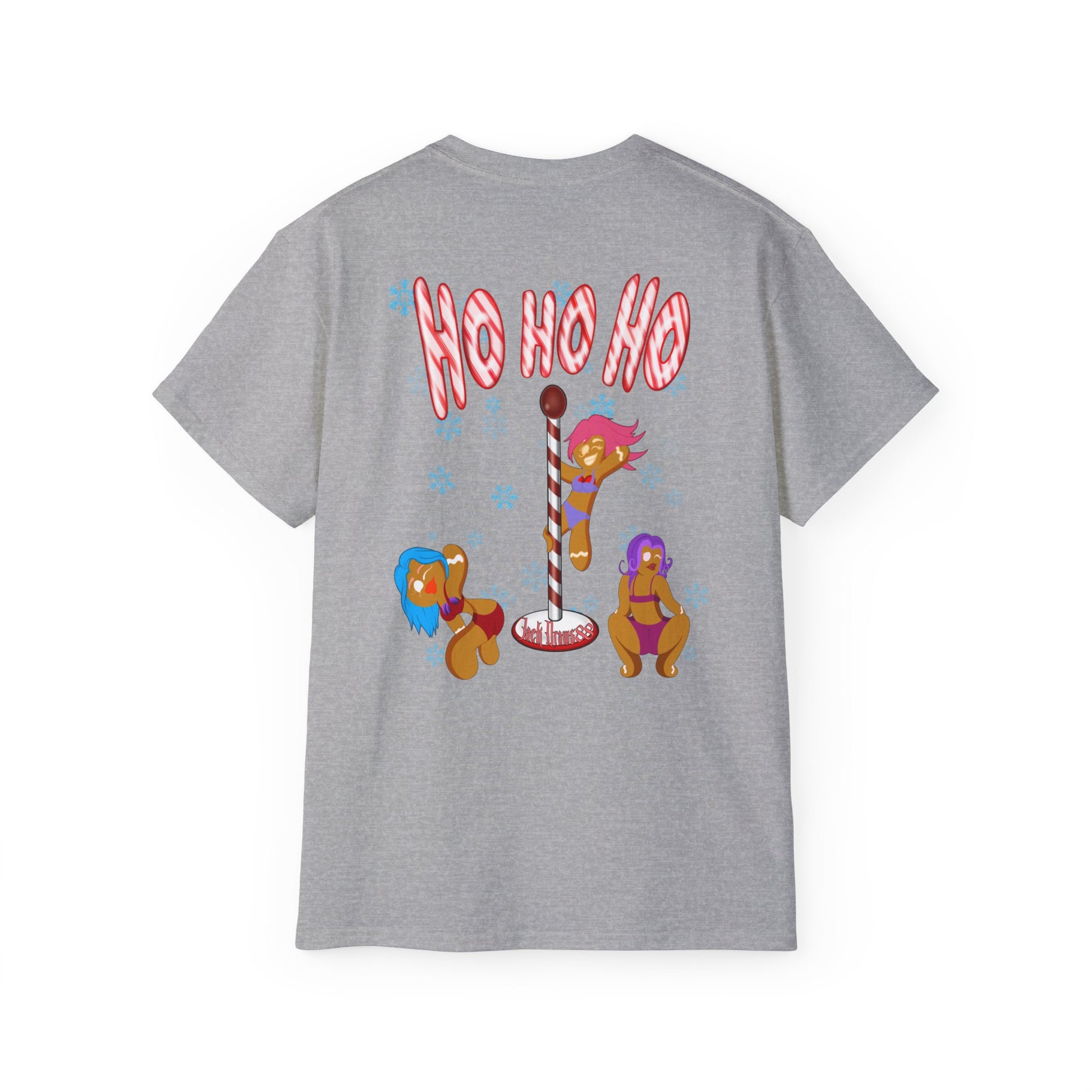 🎄 Ho Ho Ho Gingerbread Strippers – Naughty Holiday Pole Dance, Unisex Cotton T-Shirt