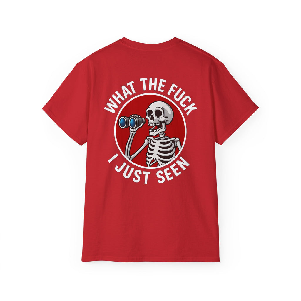 WTF I Just Seen – Binoculars Unisex Cotton Shirt