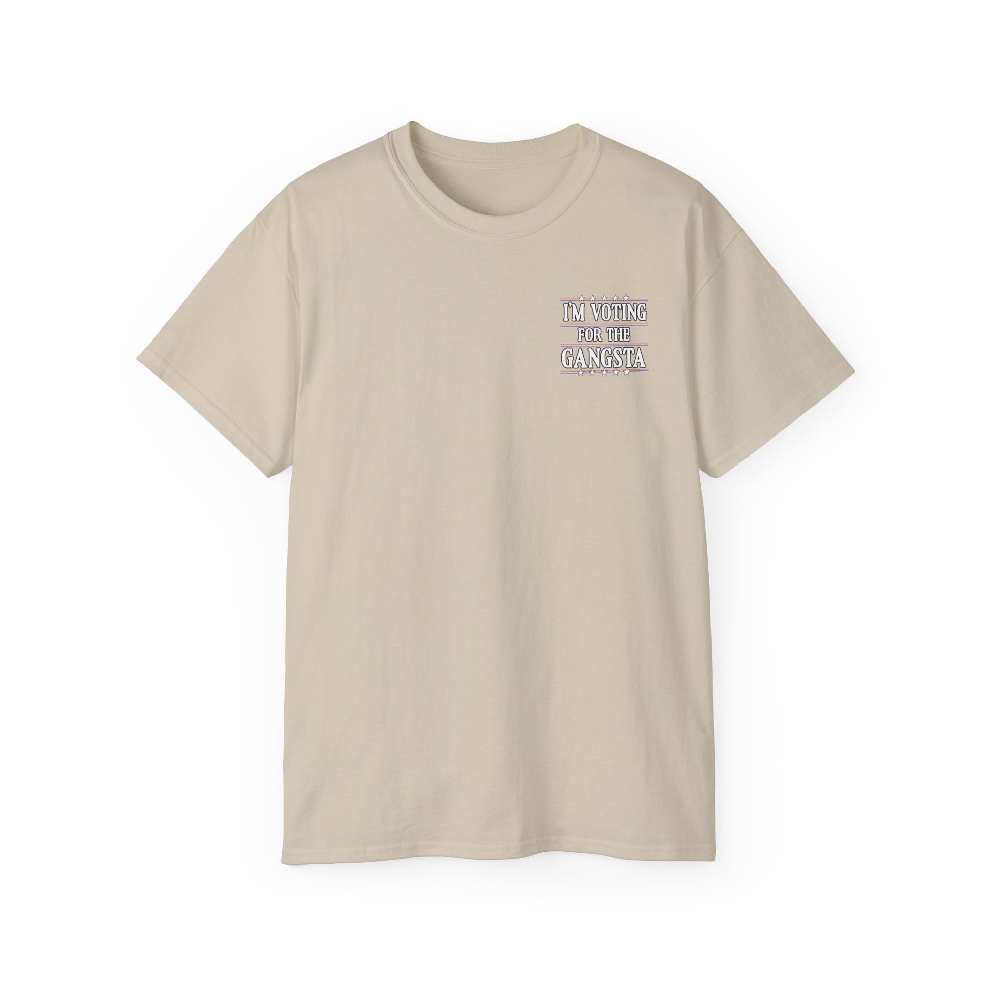 Trump Gangsta 2028 – I’m Voting for the Gangsta Patriotic, Unisex Tee
