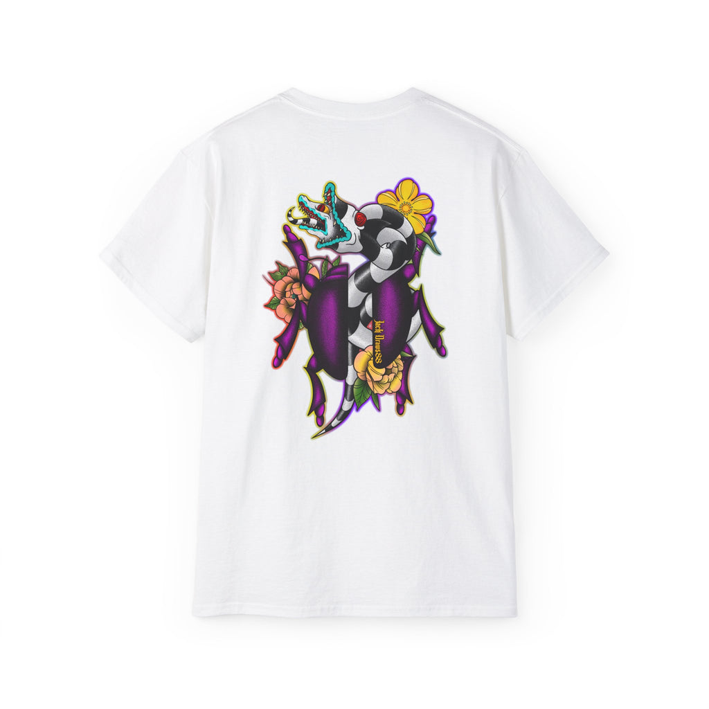 Beetle Juice Vibe — Sandworm Rainbow Pop, Unisex Cotton Shirt
