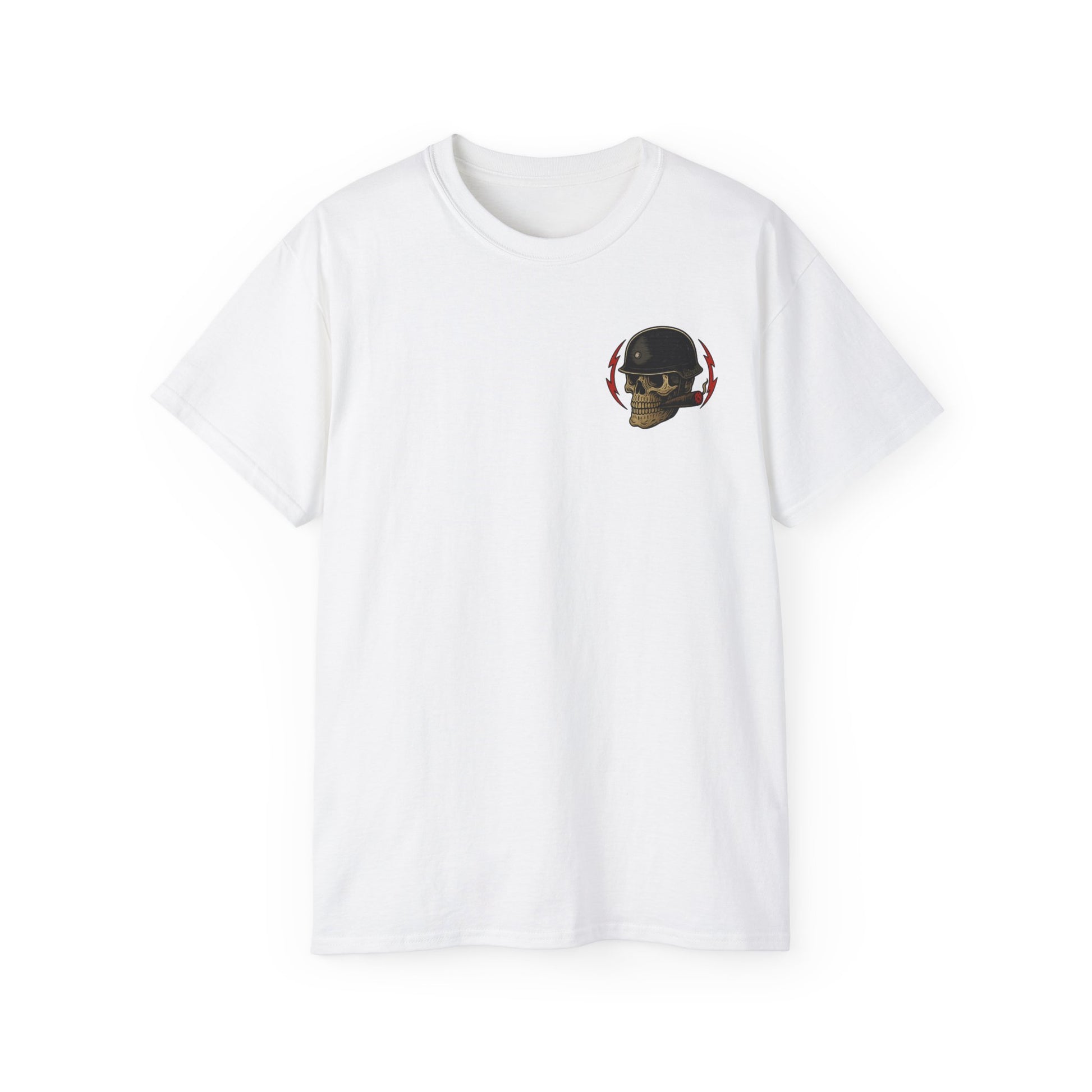 Fun Fact: I Don’t Care – Skull Helmet, Unisex Cotton T-Shirt