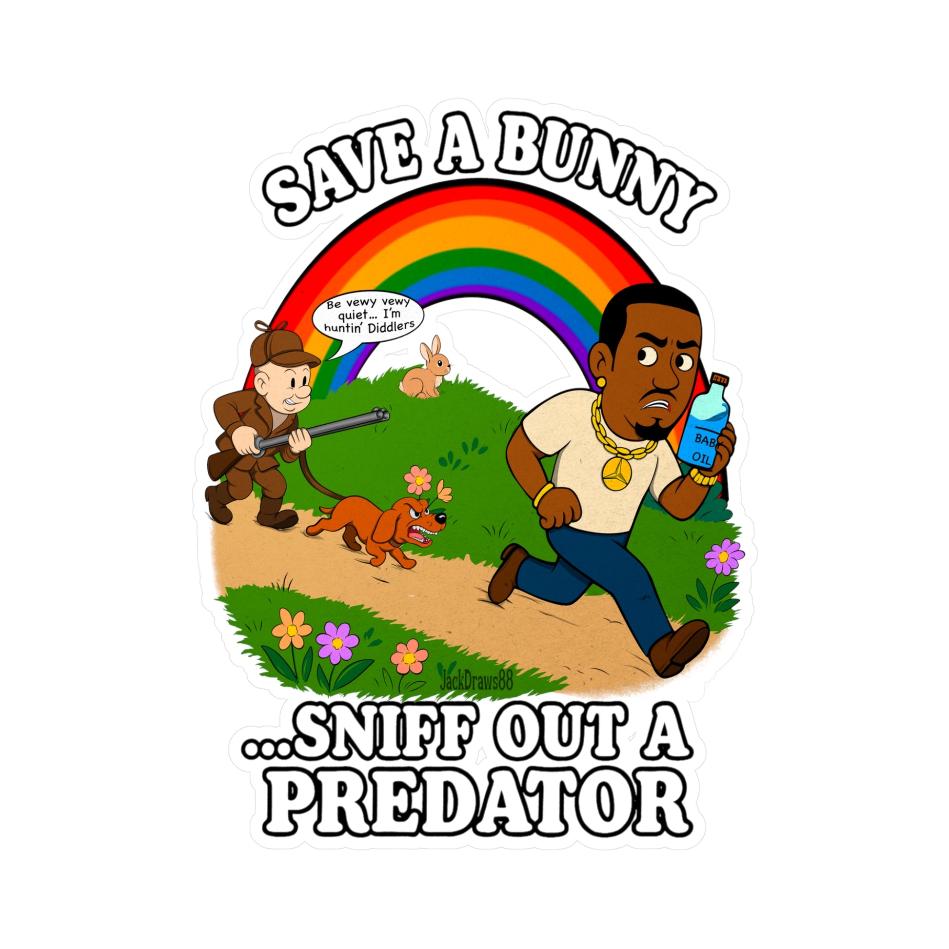 Huntin’ Diddlers: The Bunny Protection Act, Vinyl Decals for Chaos