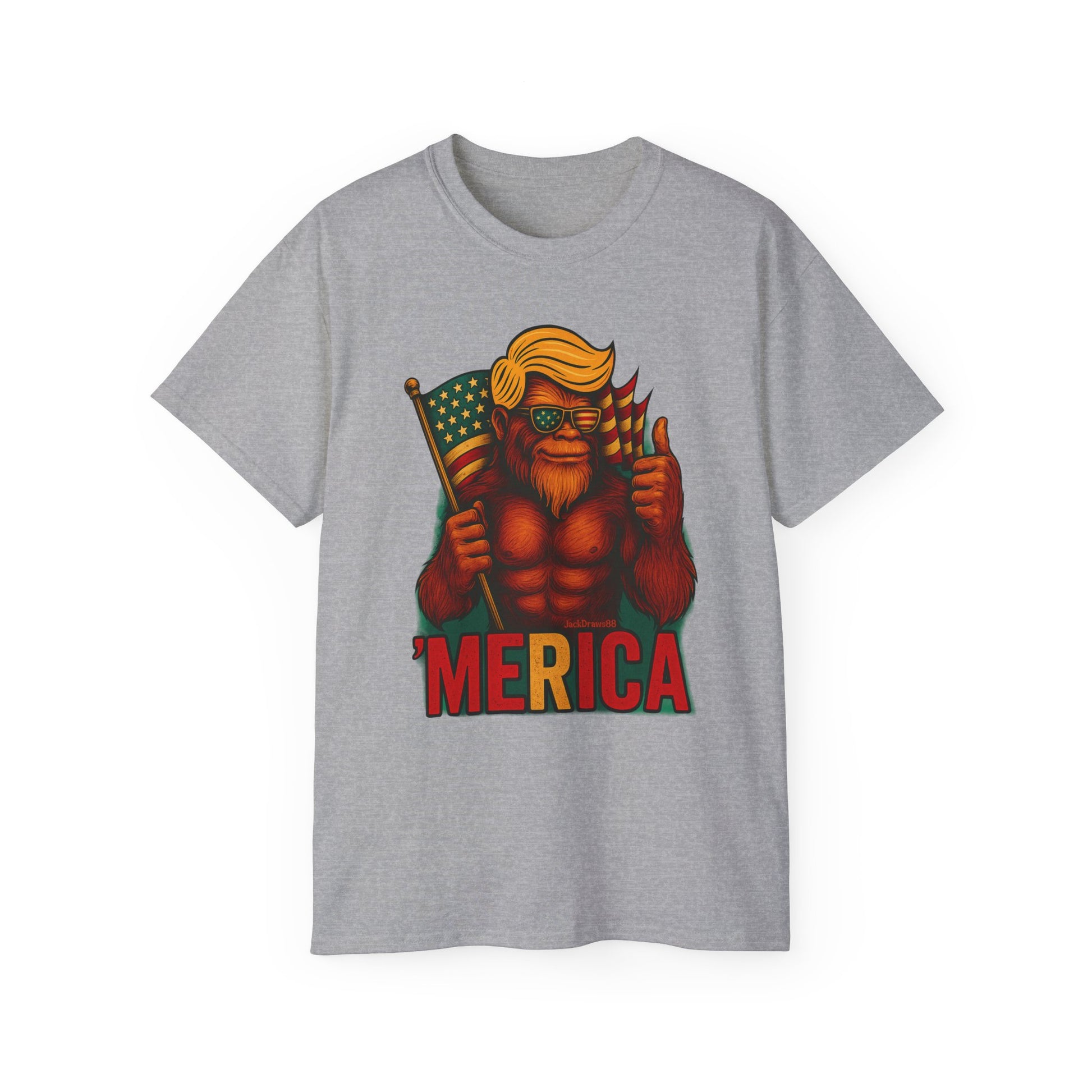USA Pride Graphic Tee, Fun 'Merica Shirt, Unisex Casual Wear, Ideal for Holidays, Patriotic Events, Gift for Friends