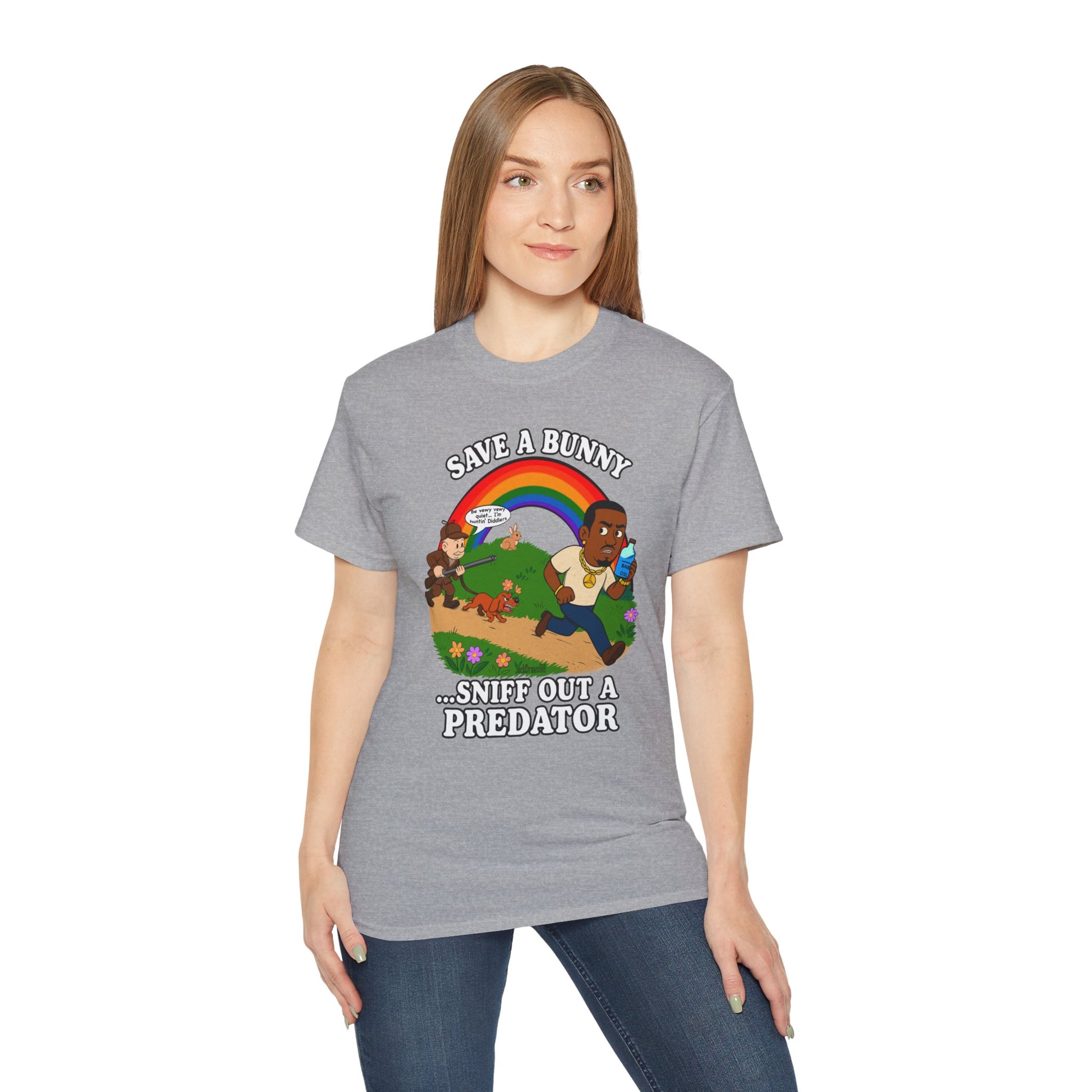 Huntin’ Diddlers: The Bunny Protection Act, Unisex Cotton Shirt