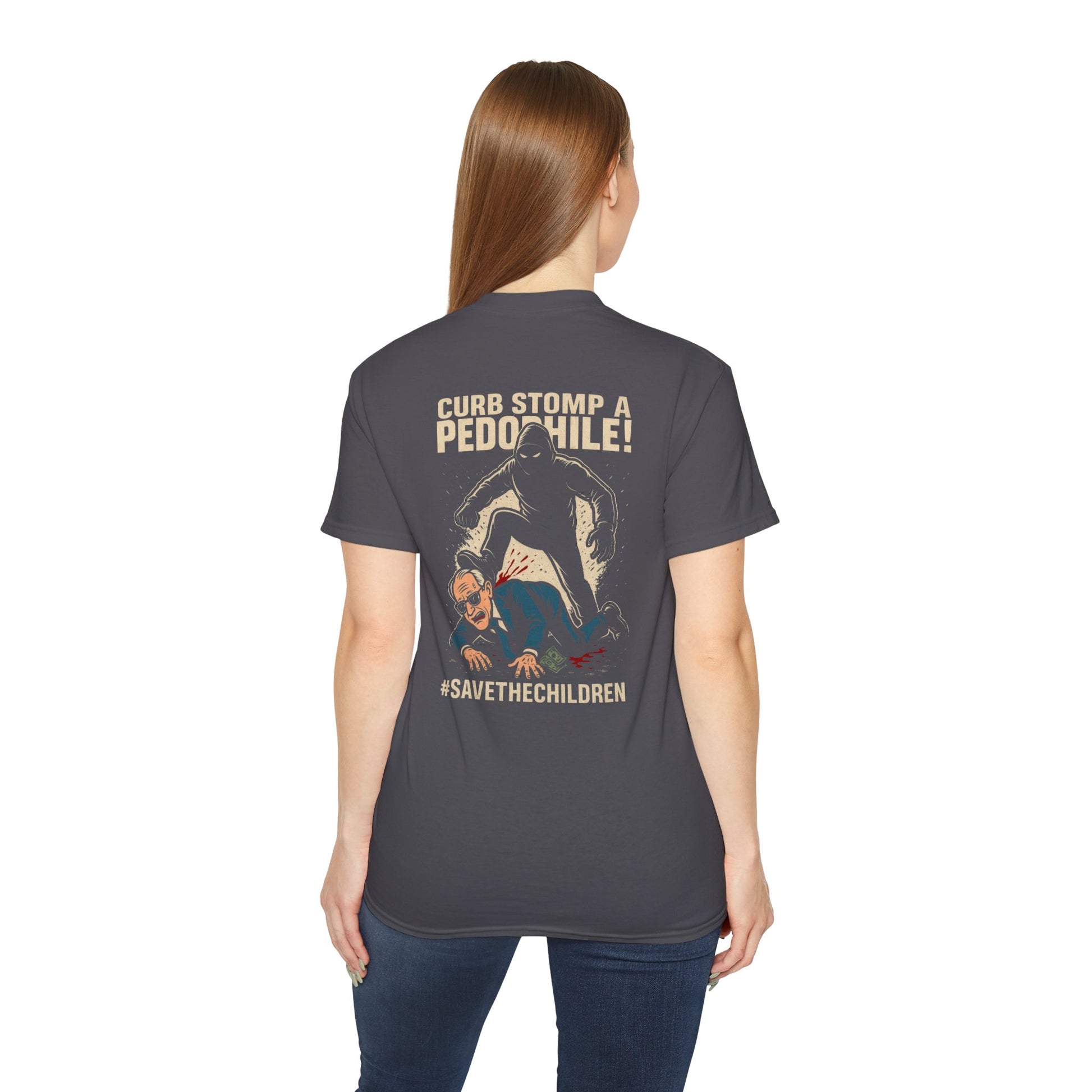 Pedo Hunter – Stomp Out Evil, Unisex Graphic Tee