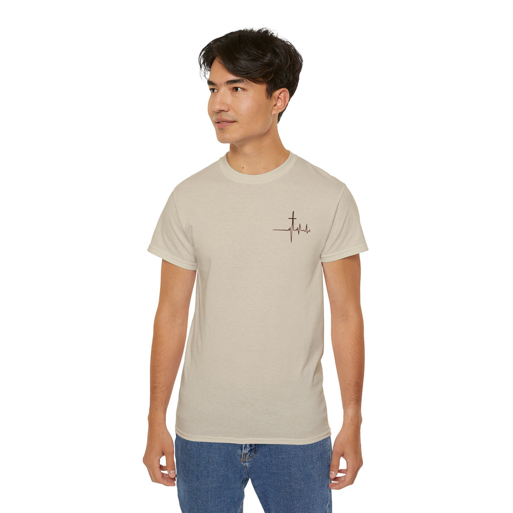 Jesus Got Your Back – Really Bro? Funny Christian Tee with Heartbeat Cross, Unisex T-shirt