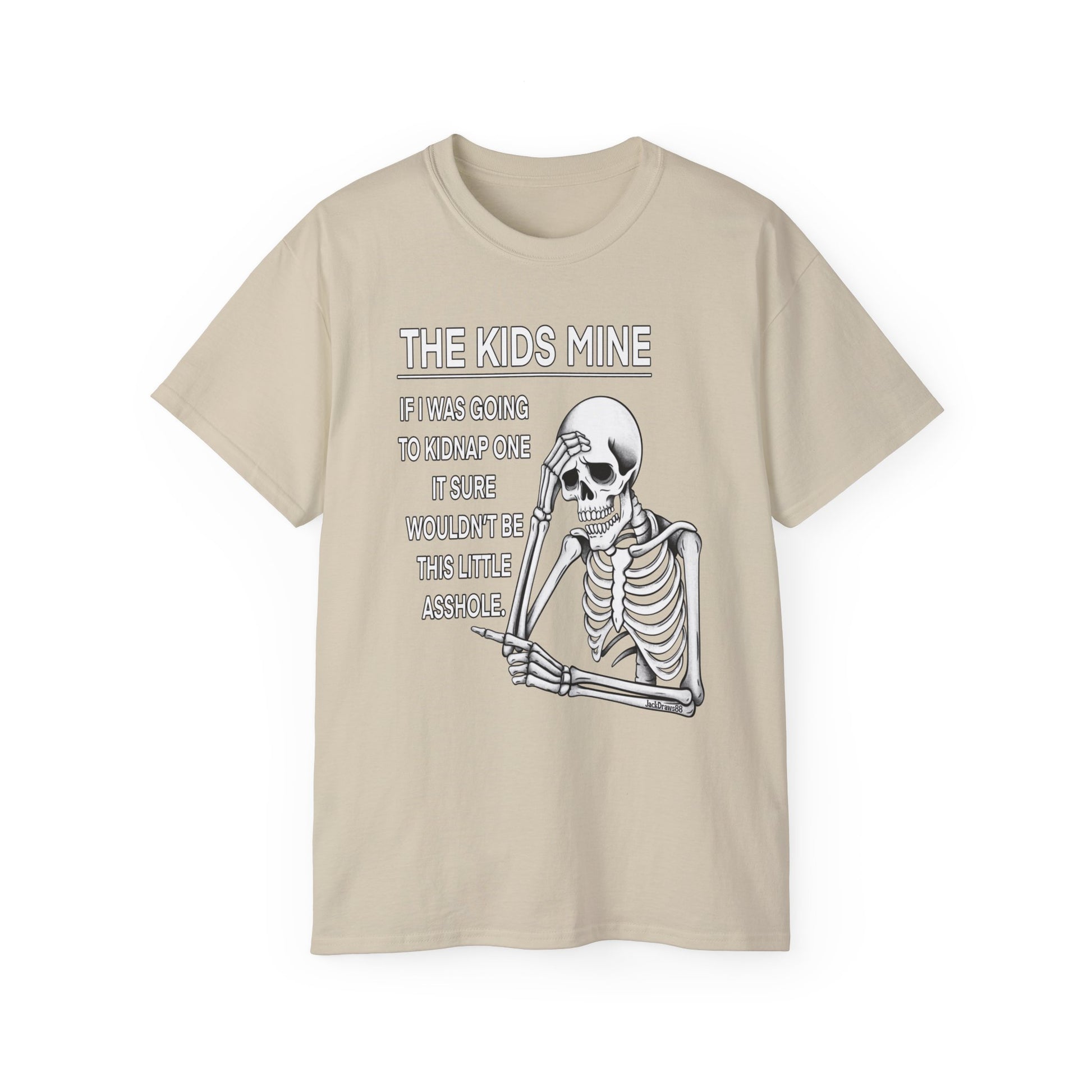 Skeleton Sarcasm – “The Kid’s Mine” Funny Parent Shirt 🦴😂