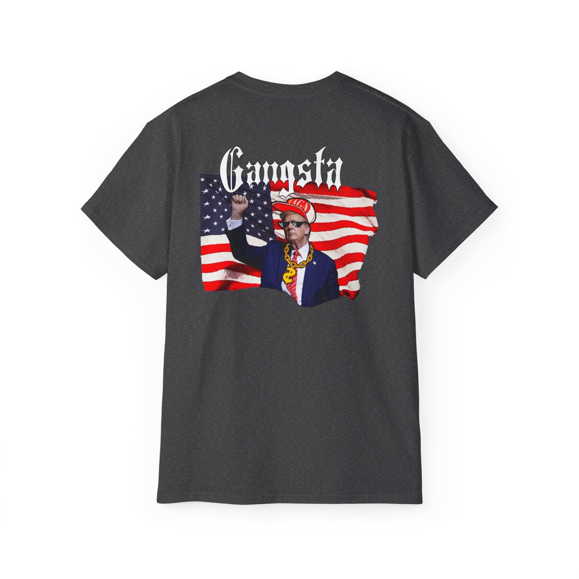 Trump Gangsta 2028 – I’m Voting for the Gangsta Patriotic, Unisex Tee