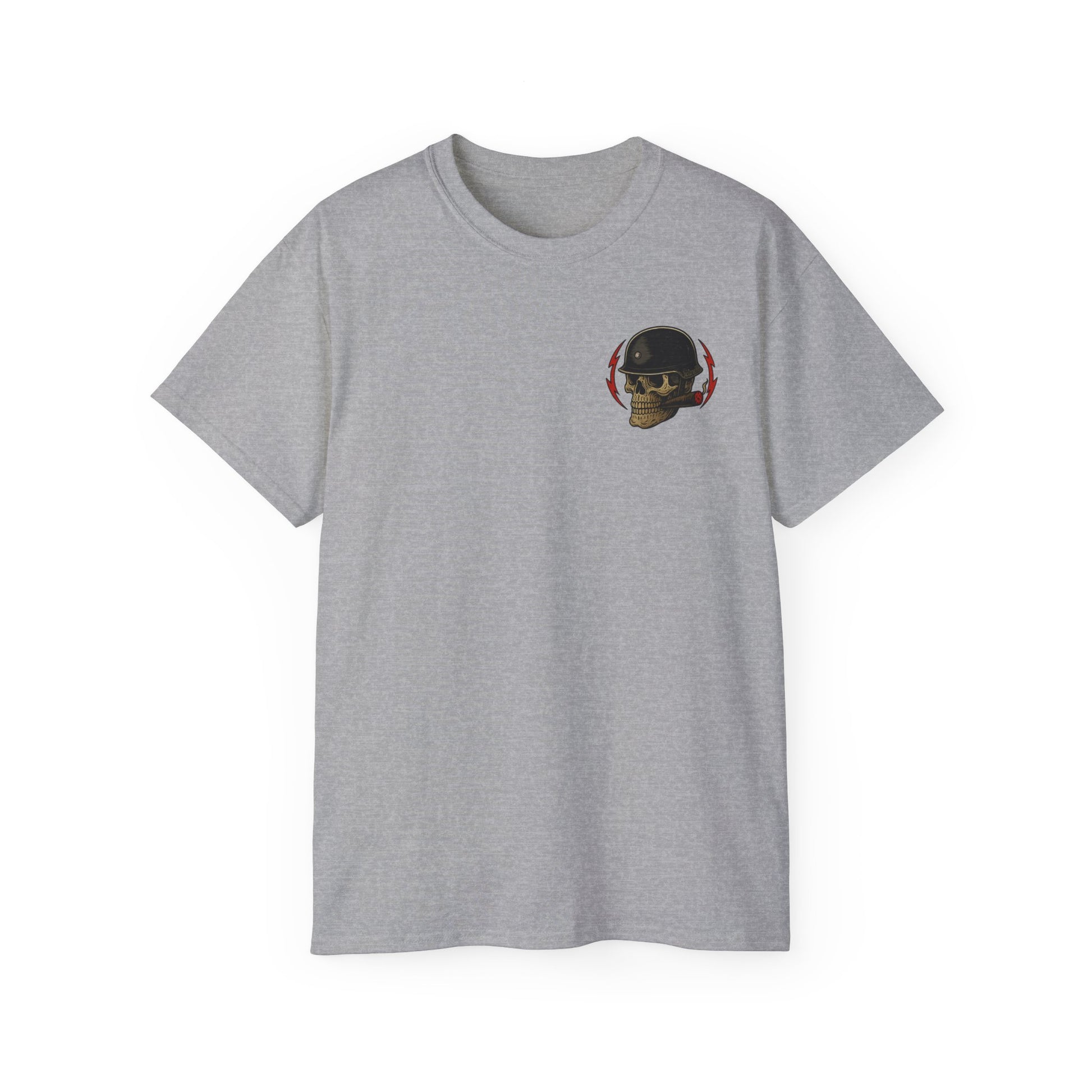 Fun Fact: I Don’t Care – Skull Helmet, Unisex Cotton T-Shirt