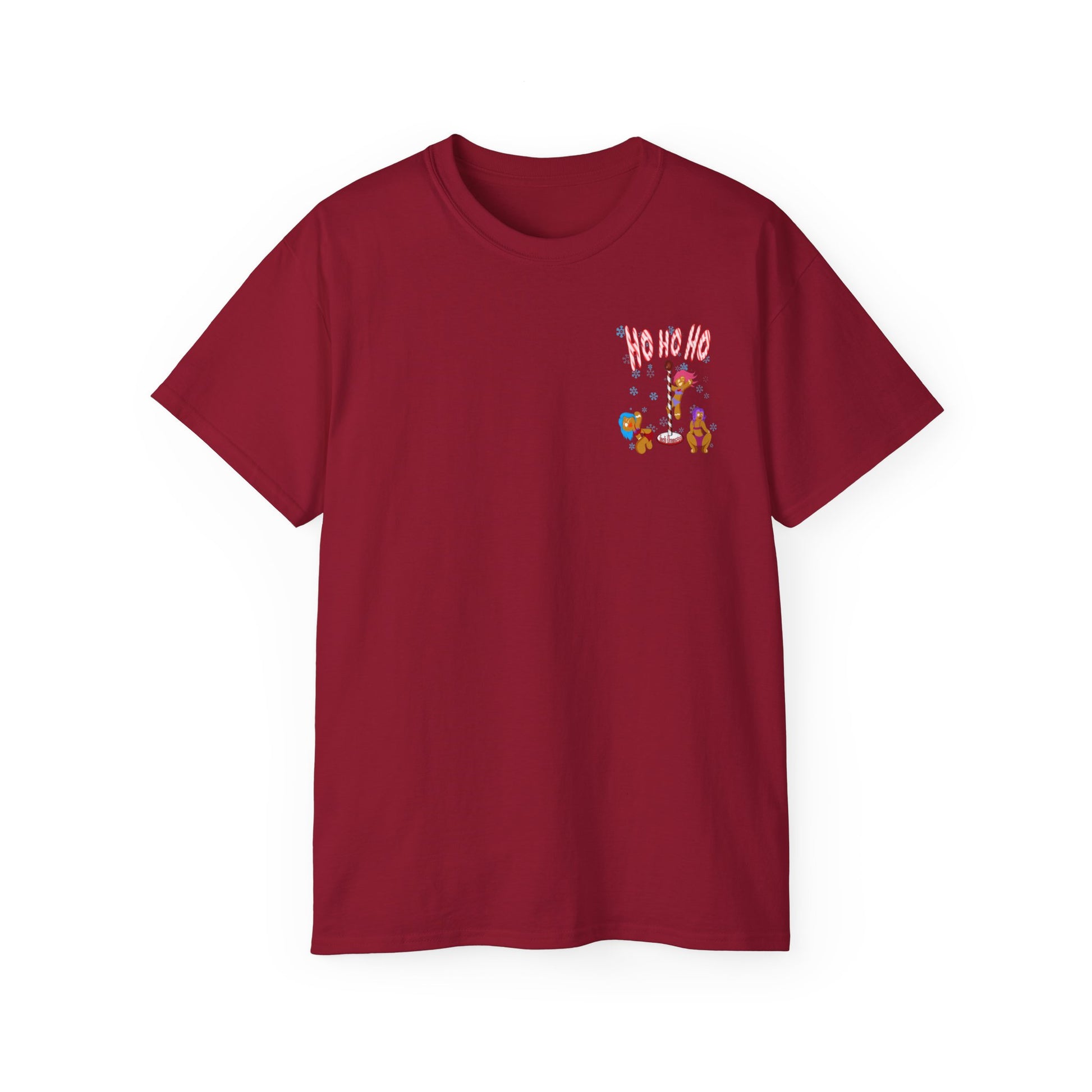 Merry Kiss My Ass – Naughty Gingerbread Holiday Stripper Tee, Unisex Cotton Shirt