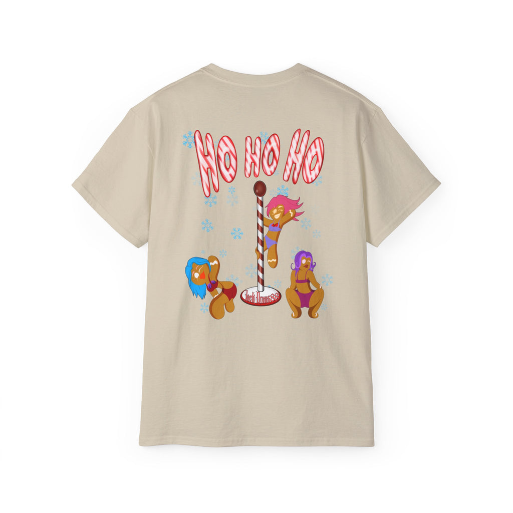 🎄 Ho Ho Ho Gingerbread Strippers – Naughty Holiday Pole Dance, Unisex Cotton T-Shirt