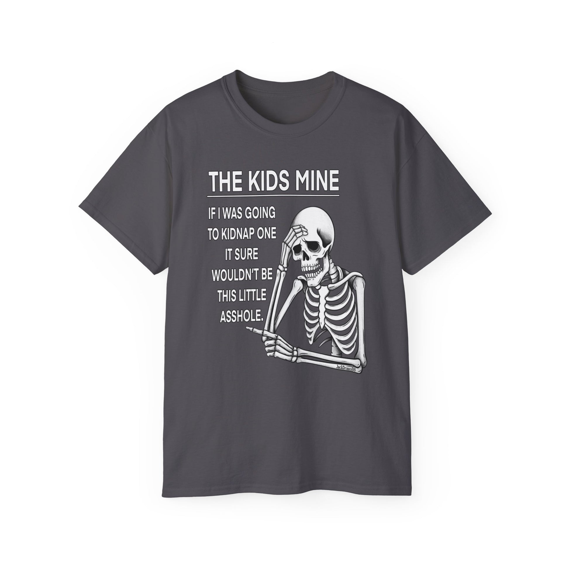 Skeleton Sarcasm – “The Kid’s Mine” Funny Parent Shirt 🦴😂