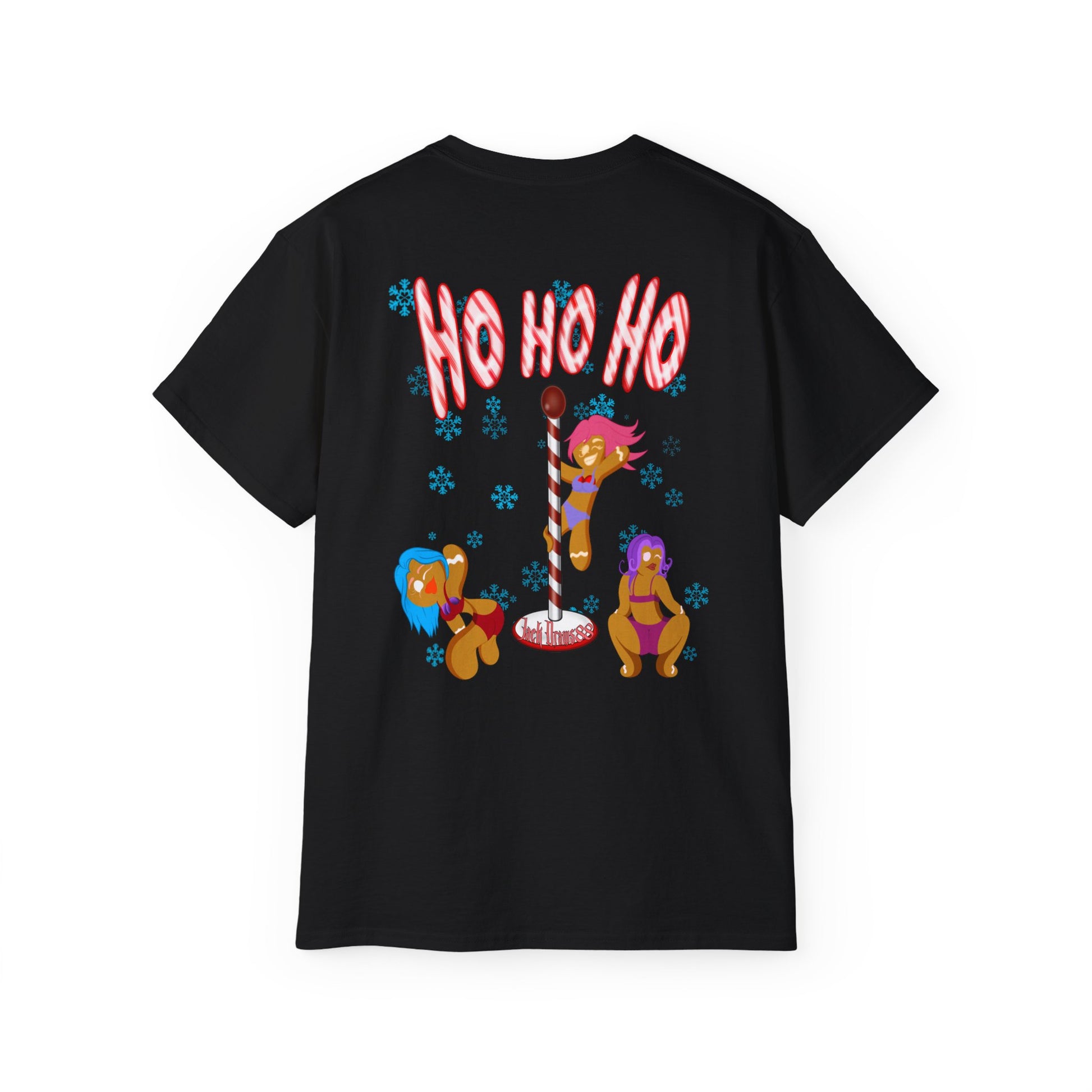 🎄 Ho Ho Ho Gingerbread Strippers – Naughty Holiday Pole Dance, Unisex Cotton T-Shirt