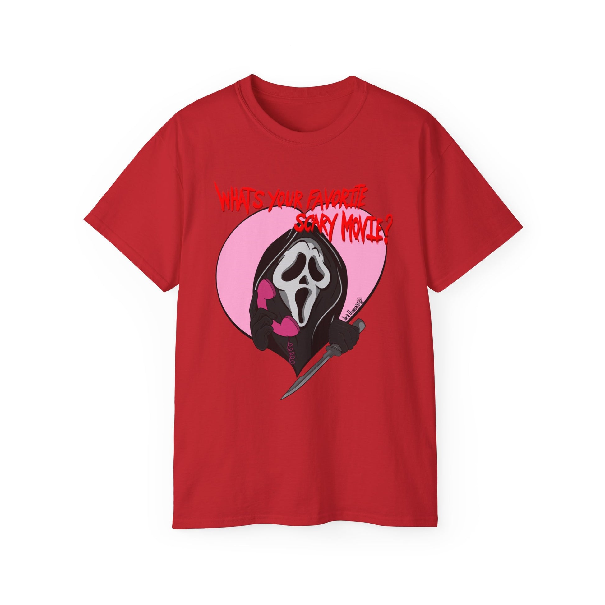 Ghostface Valentine – What’s Your Favorite Scary Movie? Unisex Tee