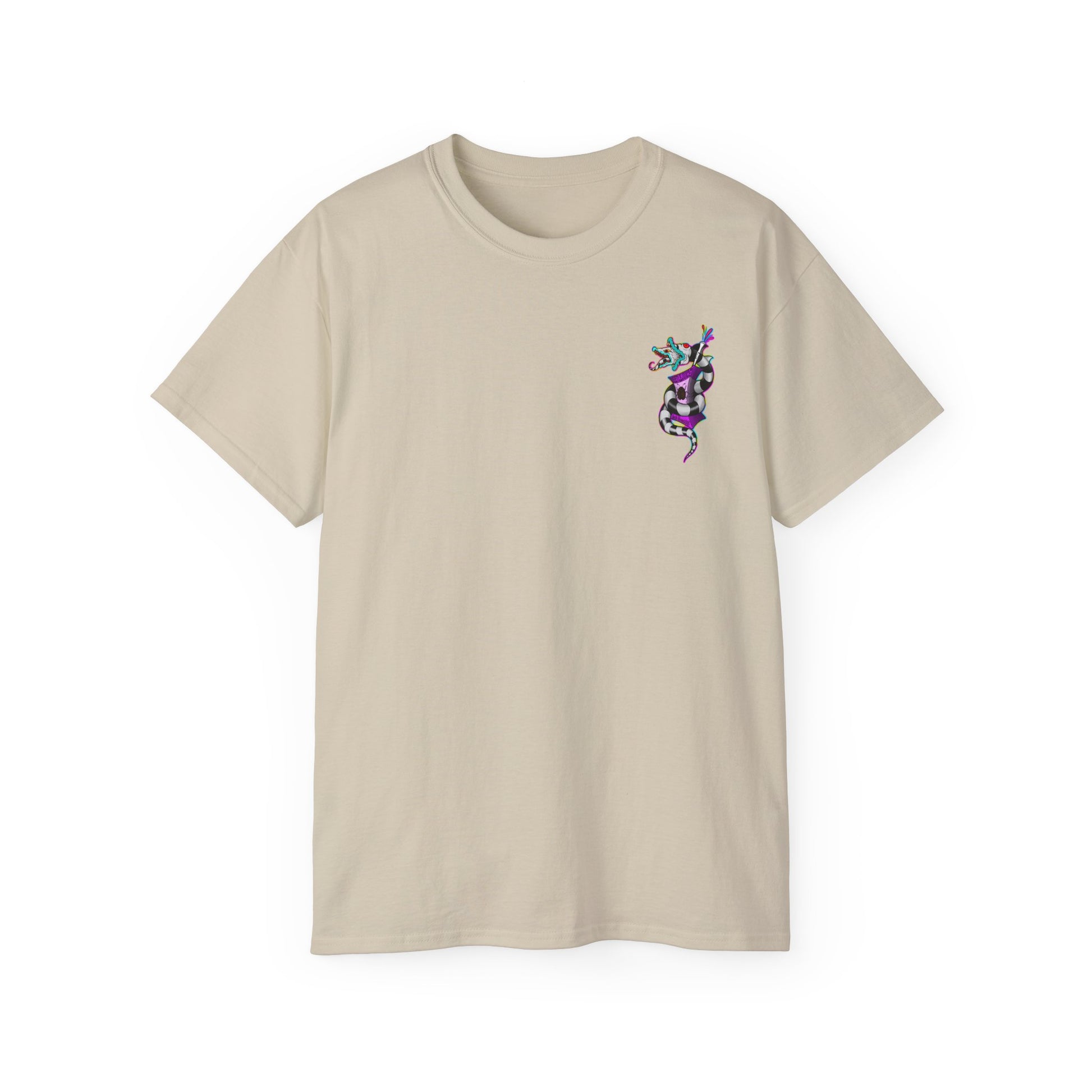 Beetle Juice Vibe — Sandworm Rainbow Pop, Unisex Cotton Shirt