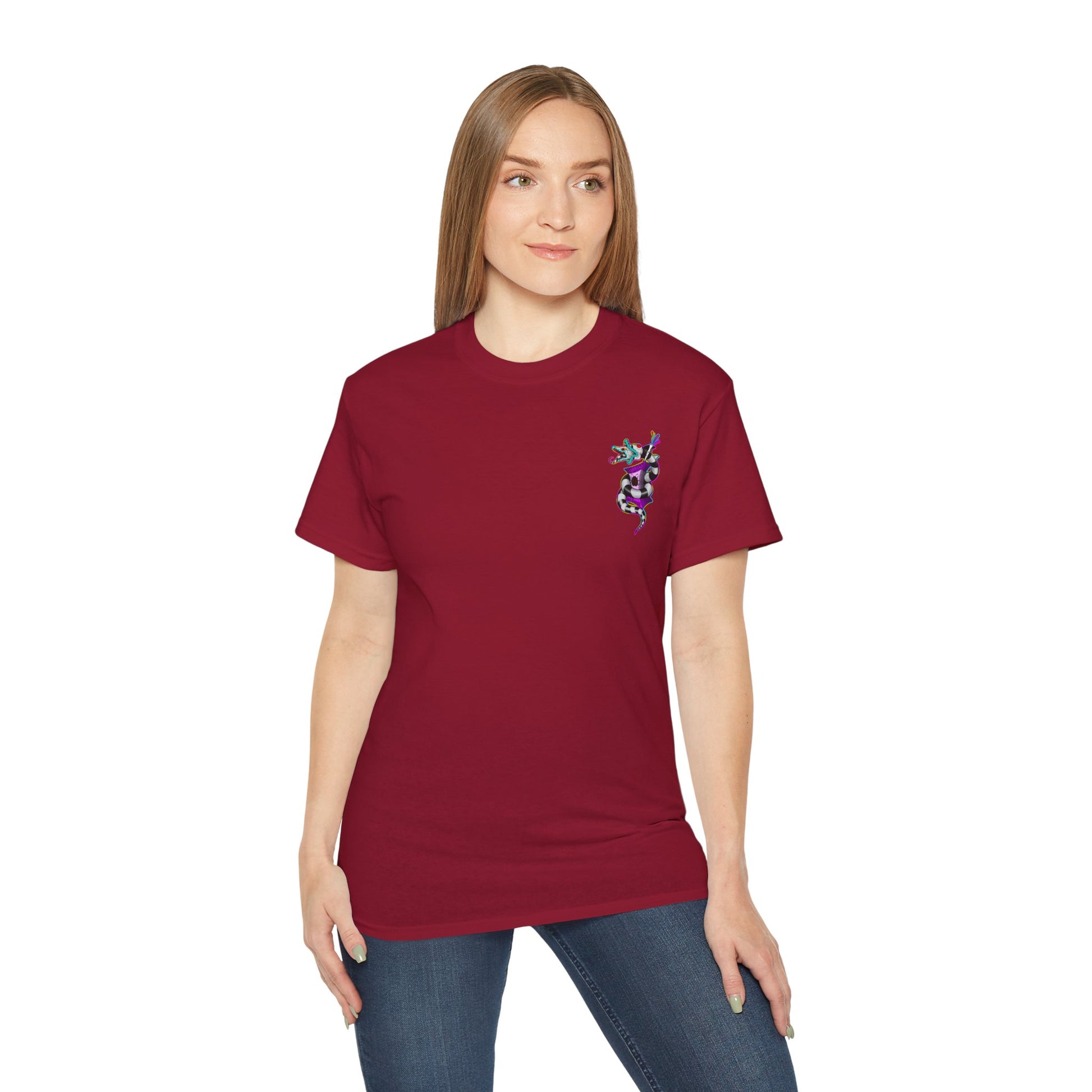 Beetle Juice Vibe — Sandworm Rainbow Pop, Unisex Cotton Shirt