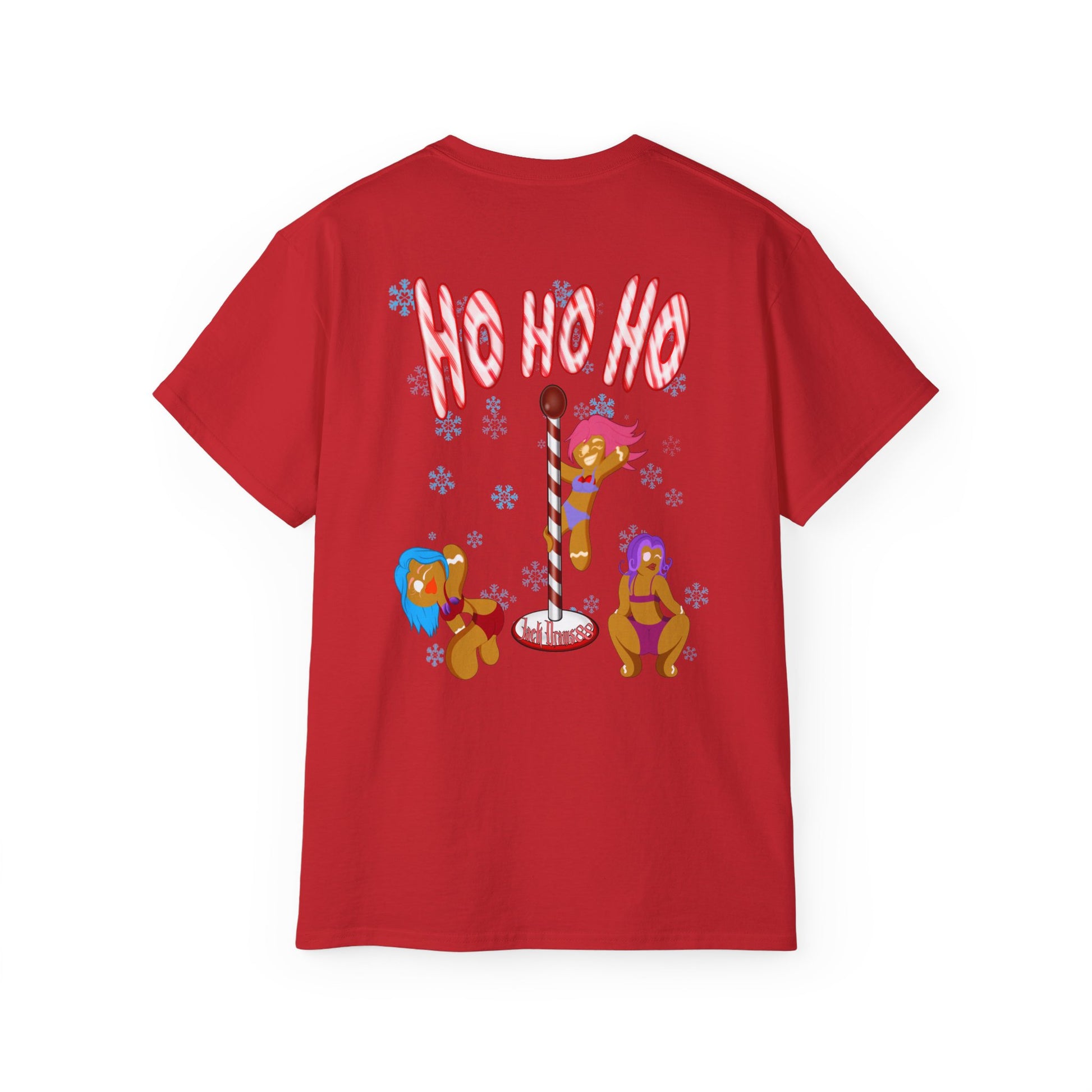 🎄 Ho Ho Ho Gingerbread Strippers – Naughty Holiday Pole Dance, Unisex Cotton T-Shirt
