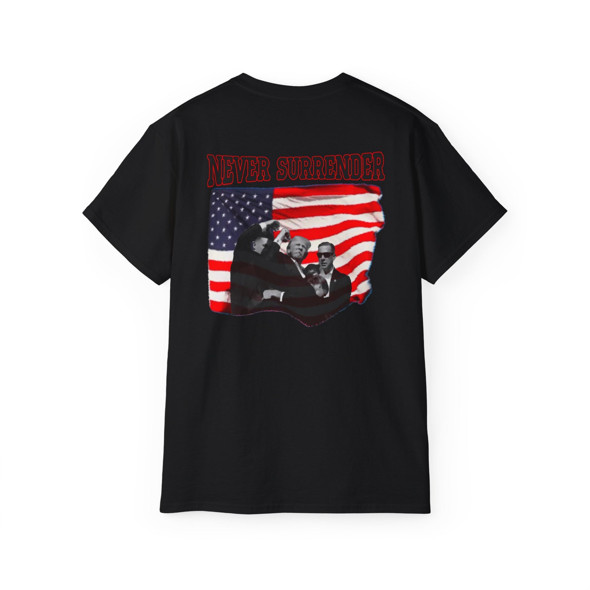 I’m Voting for the Felon” / Trump Back Design, Unisex Ultra Cotton Shirt