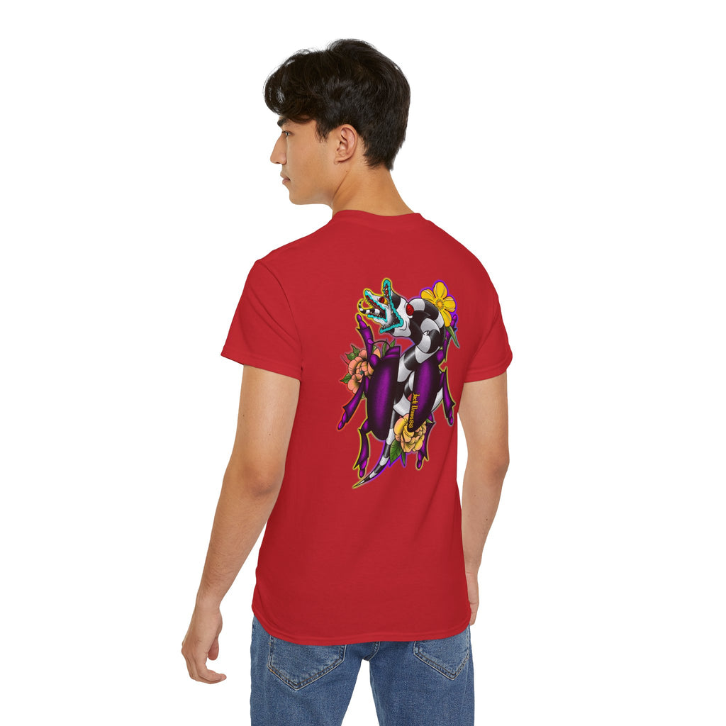 Beetle Juice Vibe — Sandworm Rainbow Pop, Unisex Cotton Shirt