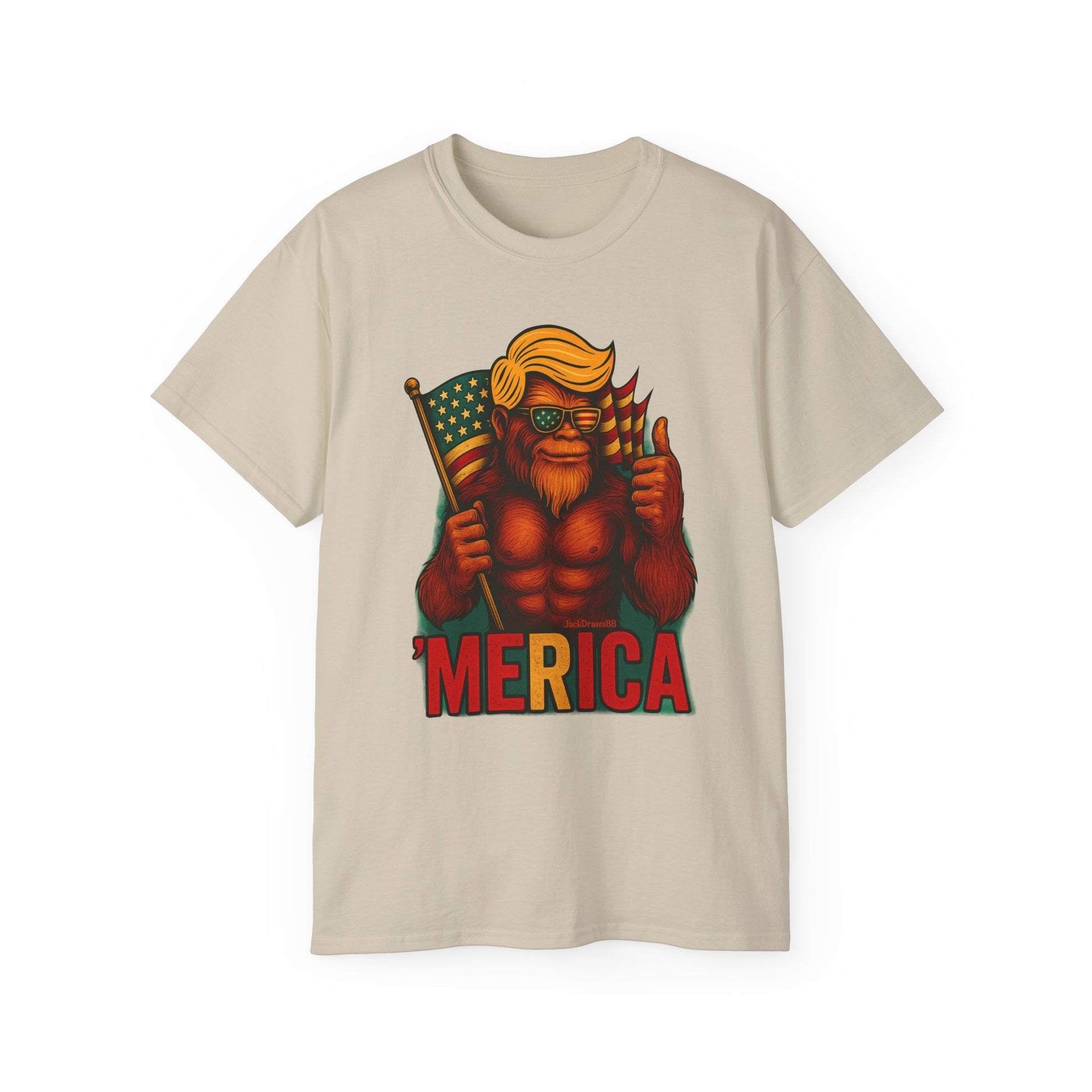 USA Pride Graphic Tee, Fun 'Merica Shirt, Unisex Casual Wear, Ideal for Holidays, Patriotic Events, Gift for Friends