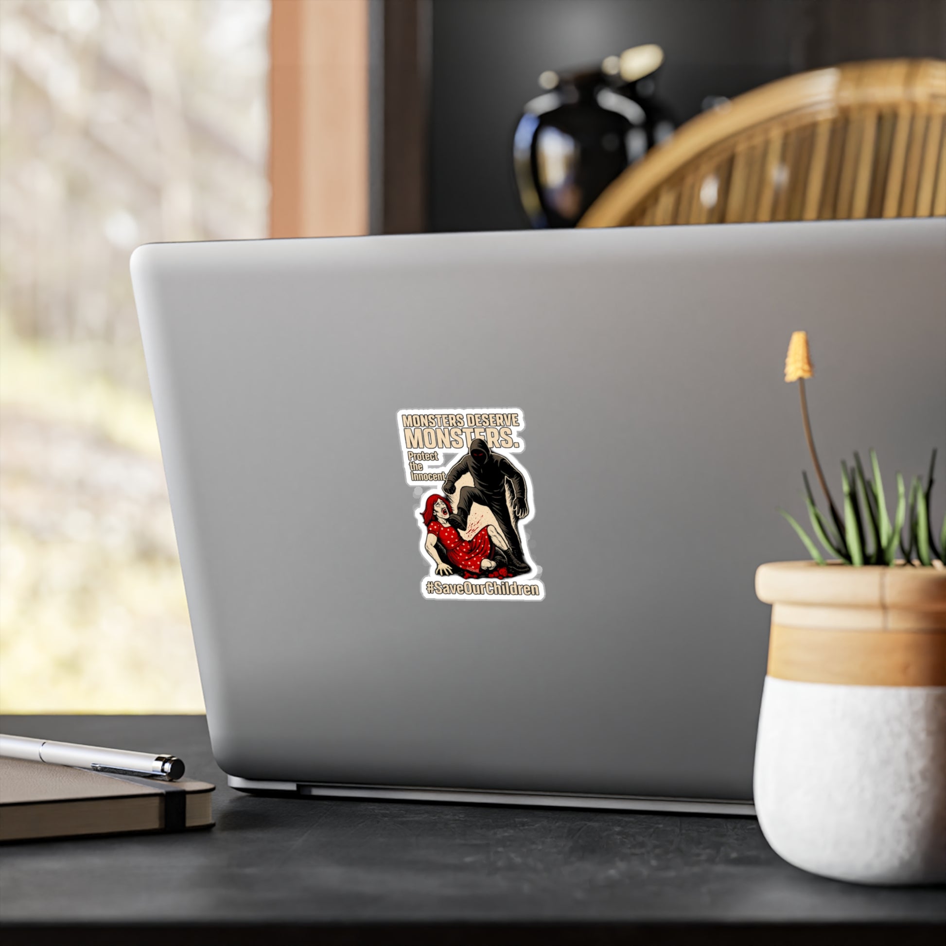 P.H. Hunting Now – Monsters Deserve Monsters, Kiss-Cut Vinyl Decals for Chaos