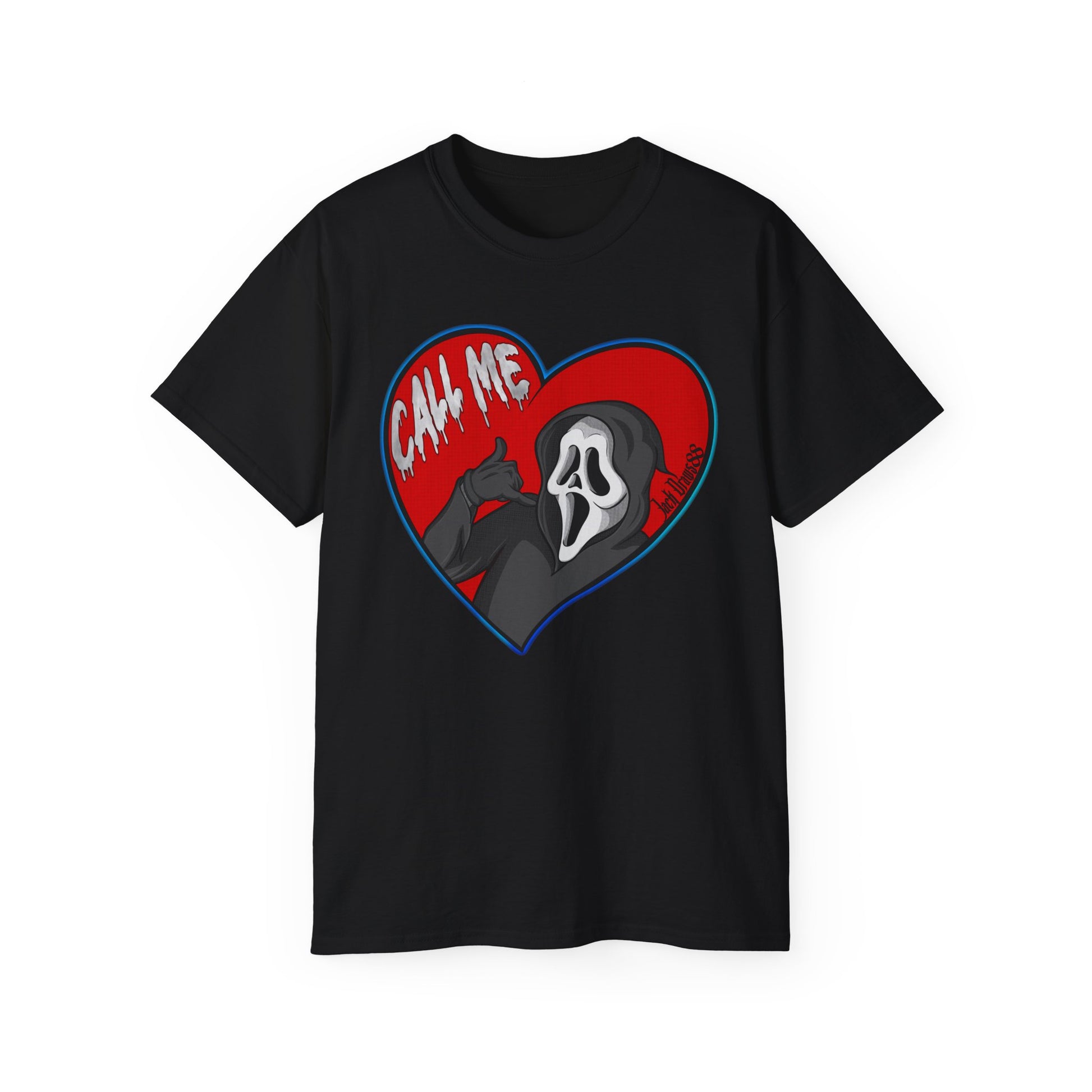 Ghostface Call Me Heart – Horror Parody Red, Unisex Shirt