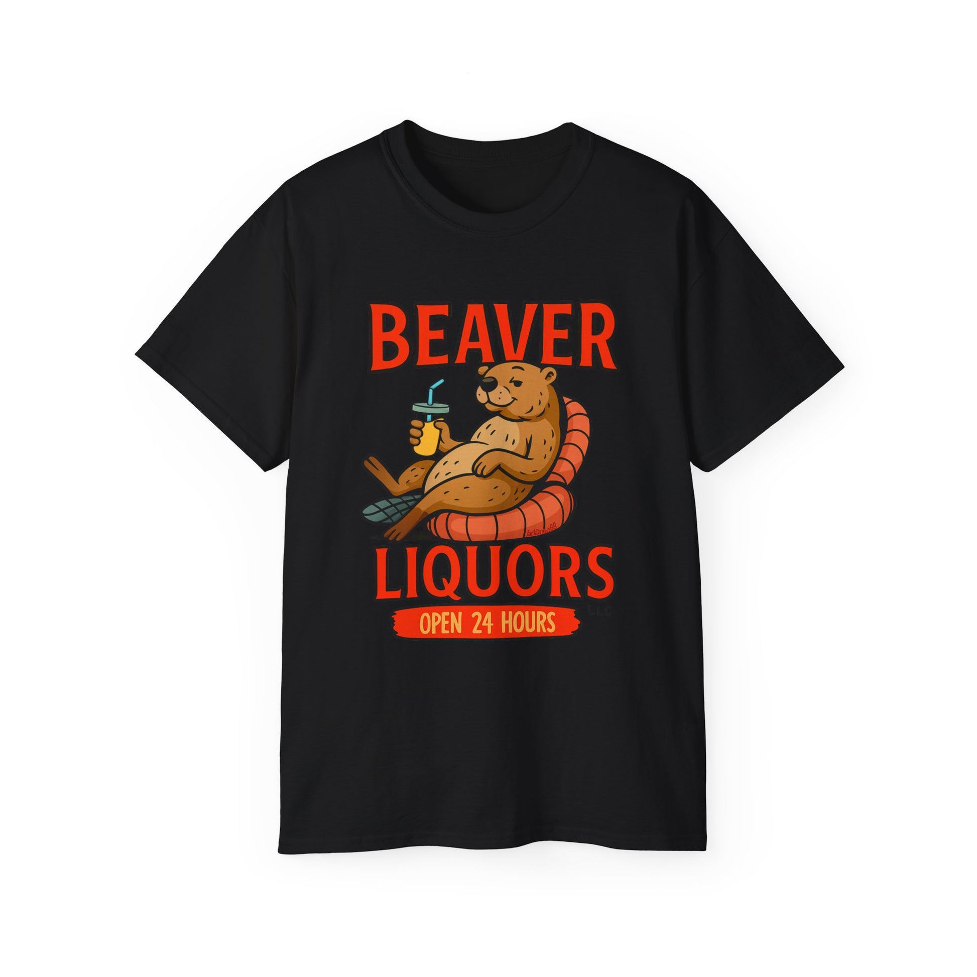 Funny Beaver Liquors Tee, Unisex Graphic T-Shirt