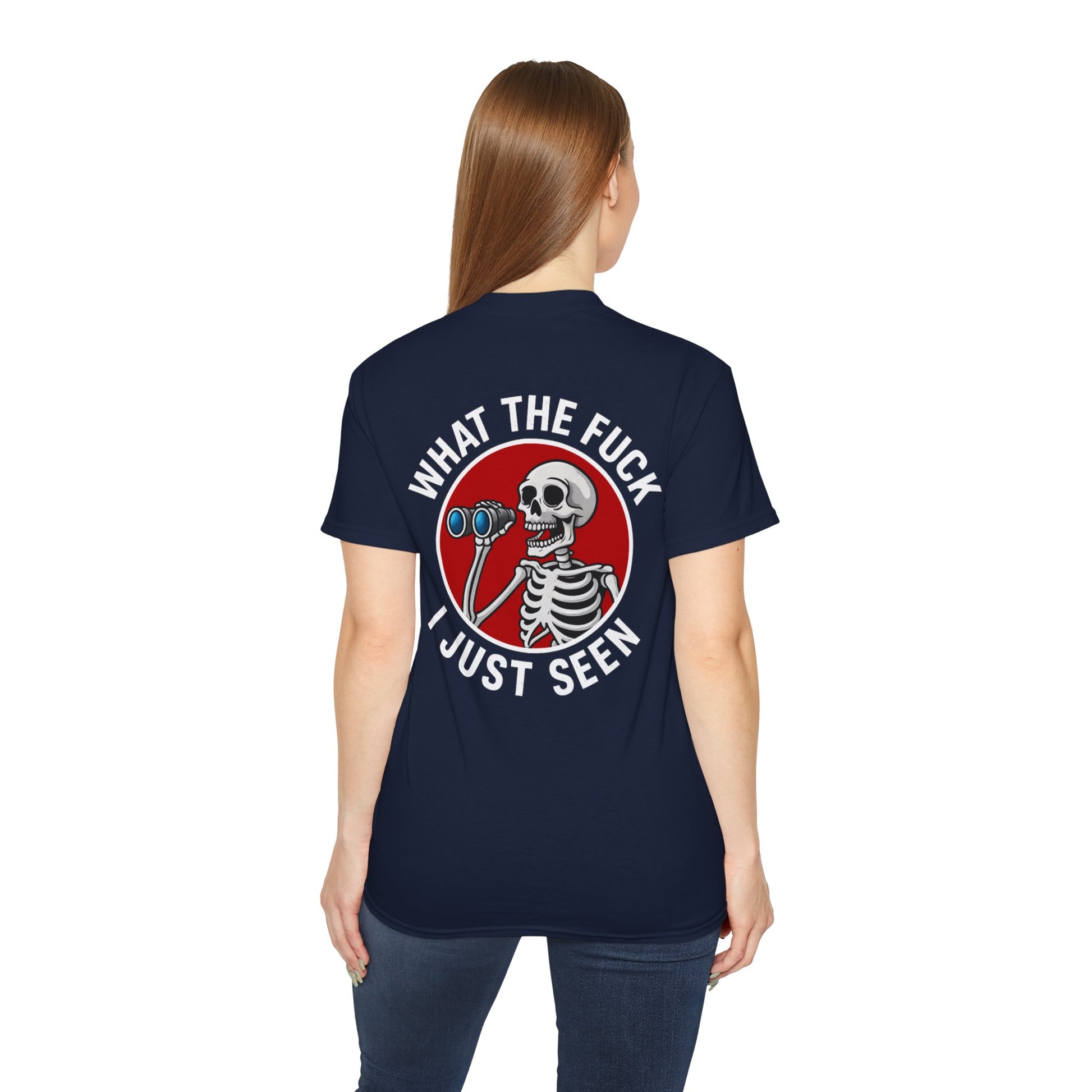 WTF I Just Seen – Binoculars Unisex Cotton Shirt