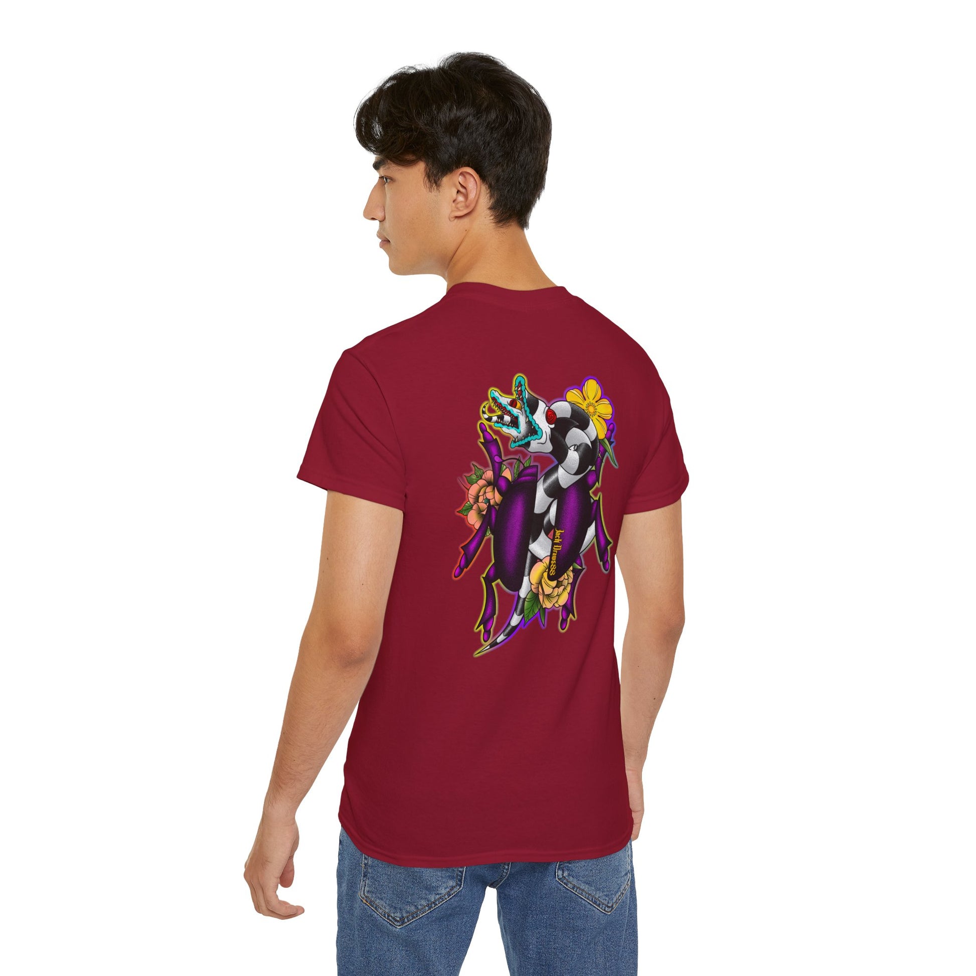 Beetle Juice Vibe — Sandworm Rainbow Pop, Unisex Cotton Shirt