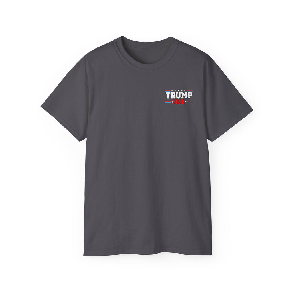 Never Surrender – Trump 2028 Patriotic Statement Tee, Unisex Ultra Cotton Tee