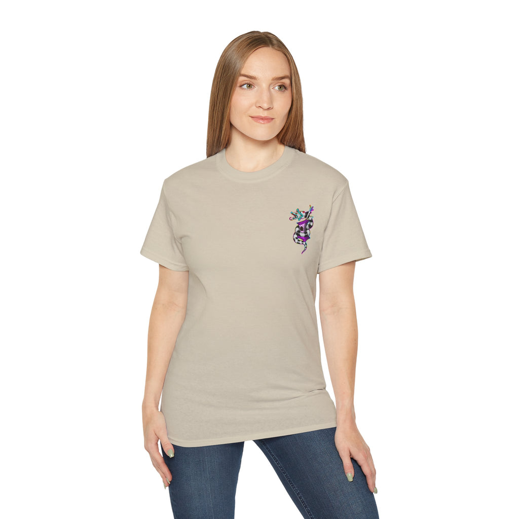 Beetle Juice Vibe — Sandworm Rainbow Pop, Unisex Cotton Shirt
