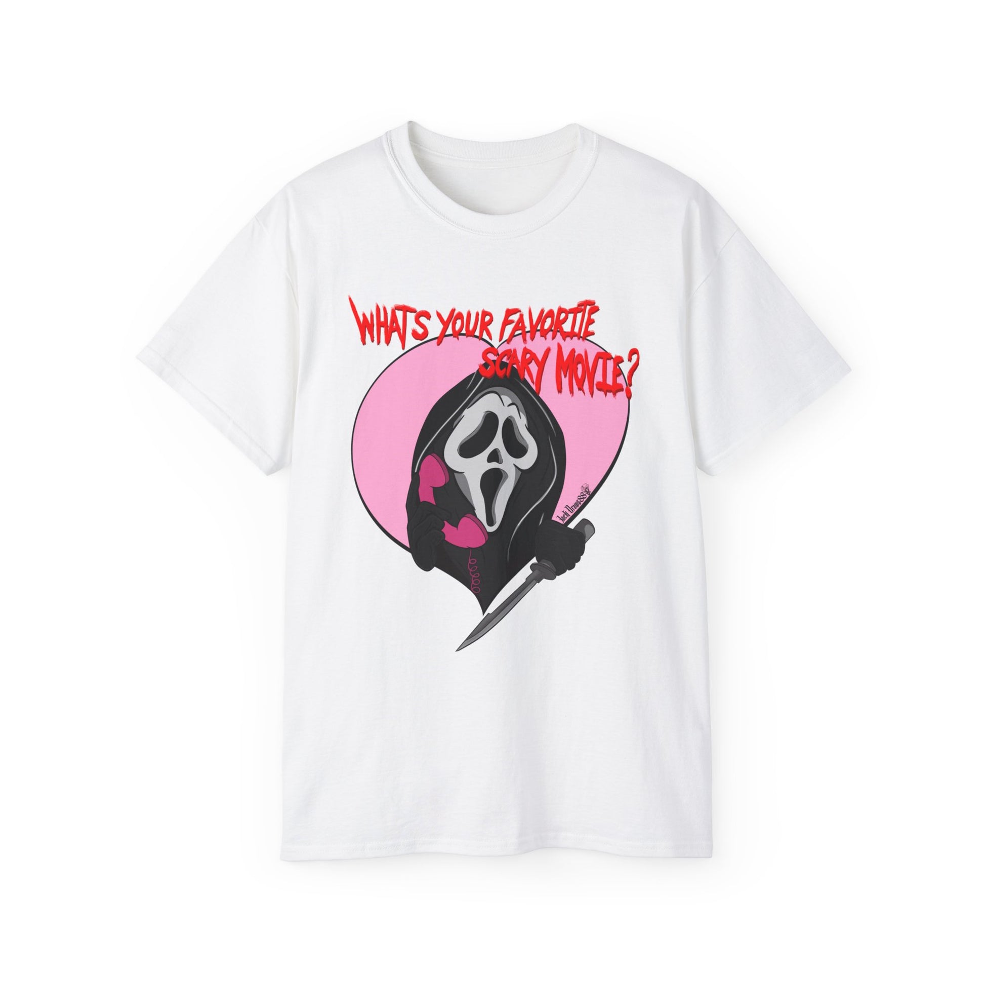 Ghostface Valentine – What’s Your Favorite Scary Movie? Unisex Tee
