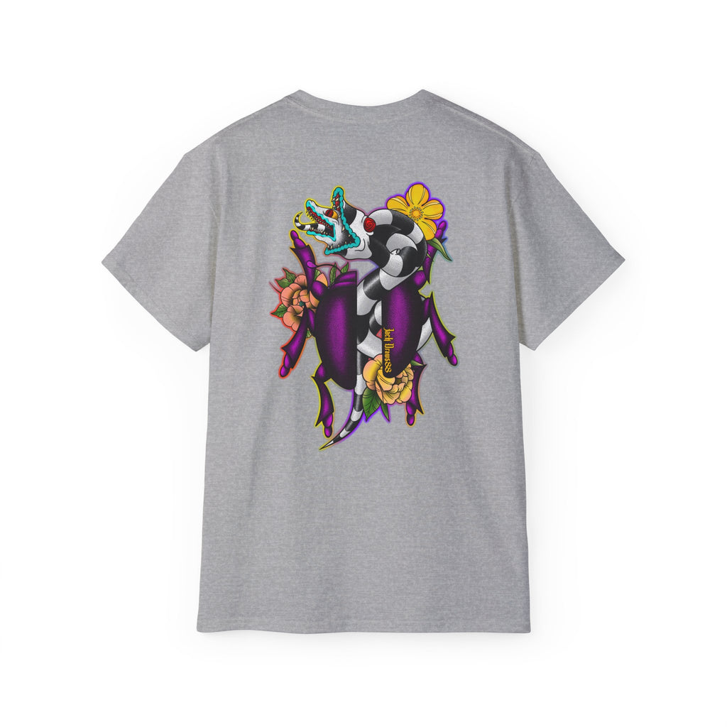 Beetle Juice Vibe — Sandworm Rainbow Pop, Unisex Cotton Shirt