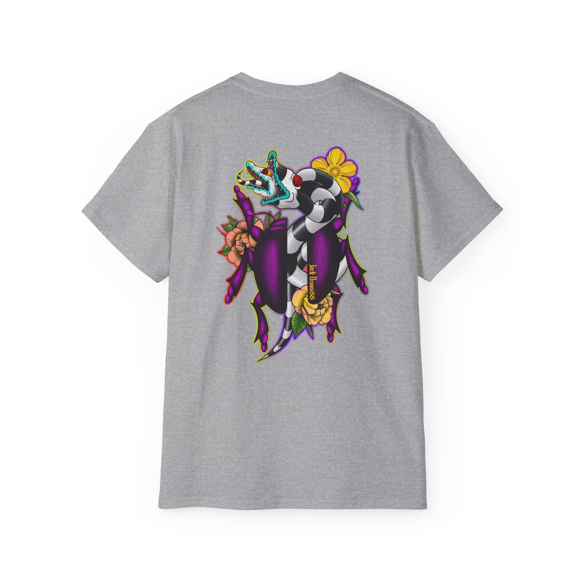 Beetle Juice Vibe — Sandworm Rainbow Pop, Unisex Cotton Shirt